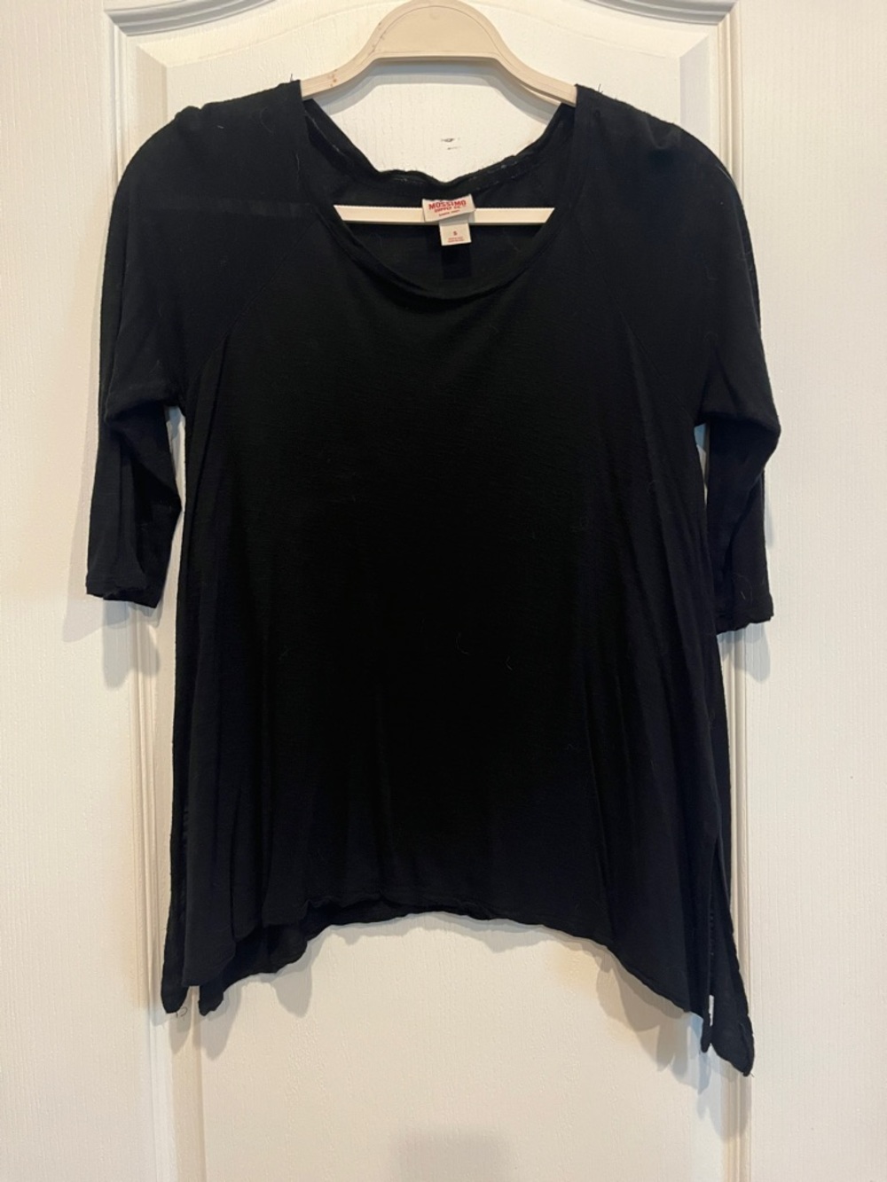 Mossimo Supply Co. Black Scoop Neck Swing Top - Short Sleeve
